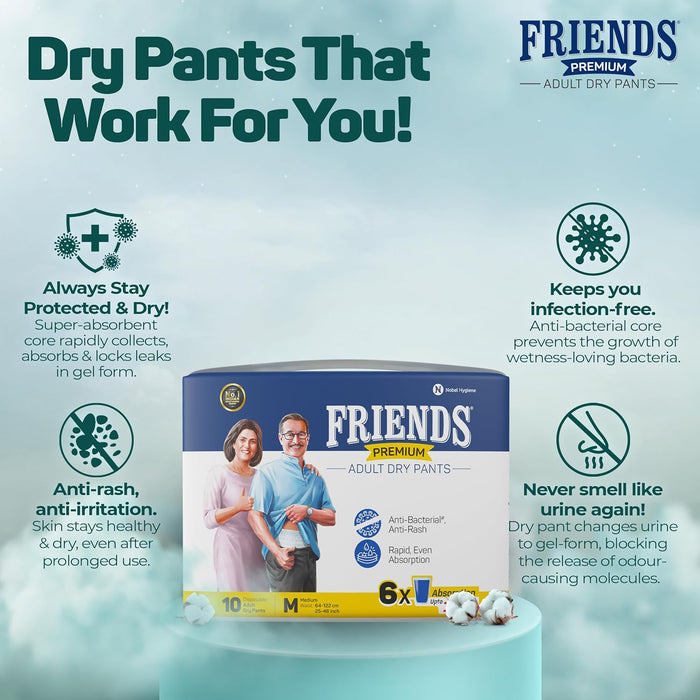 Friends Premium Adult Dry Pants-M 10's