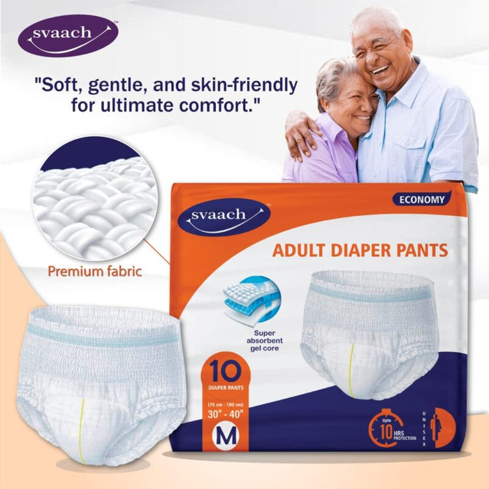 Adult Diaper Pants Economy Svaach-M 10's