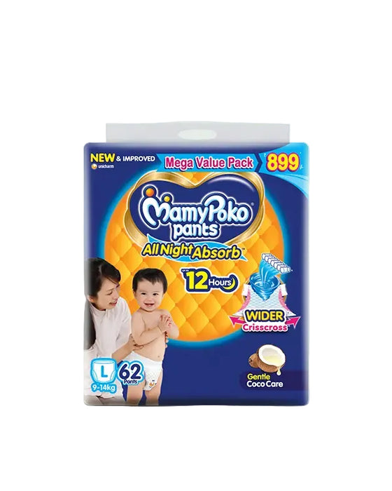 MamyPoko Pants All Night Absorb L-62'S