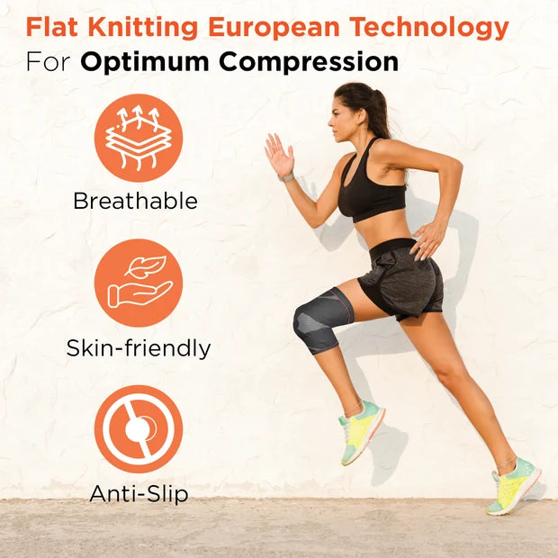 Vissco ADV Knee Support - Patella & Ligament Assited with Silicone Pressure Pad