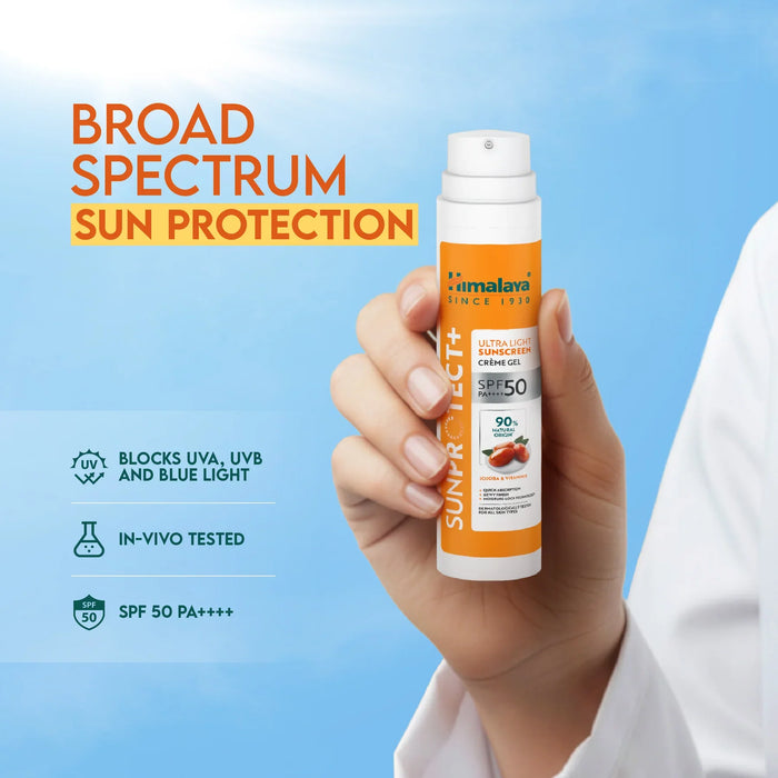 Himalaya SunProtect+ Ultra-Light Sunscreen Creme Gel-50g