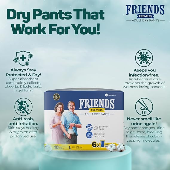 Friends Premium Adult Dry Pants-L 10's
