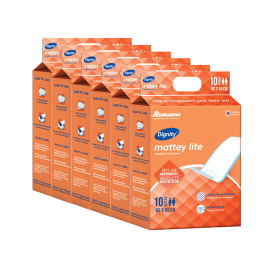Romsons Dignity Mattey Lite Disposable Underpads, 60x90 cm