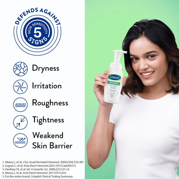 Cetaphil Soothing Foam Wash 200 ml with Ceramides