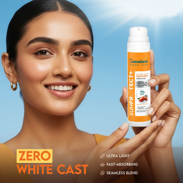 Himalaya SunProtect+ Ultra-Light Sunscreen Creme Gel-50g