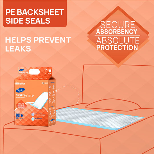 Romsons Dignity Mattey Lite Disposable Underpads, 60x90 cm