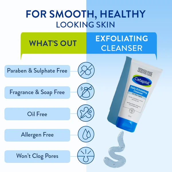 Cetaphil Daily Exfoliating Cleanser with Vitamin B5 and E