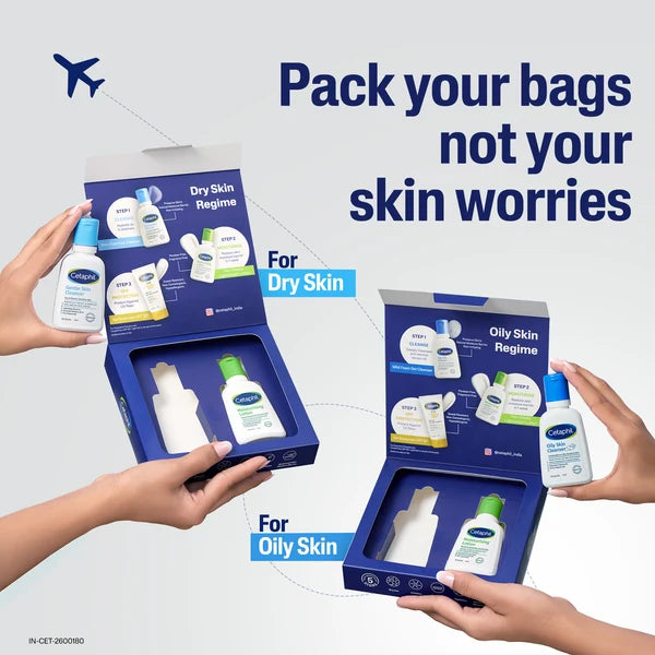 Cetaphil Travel Pack - Cleanser + Moisturiser | Combination to Oily Skin Type 59ml+59ml