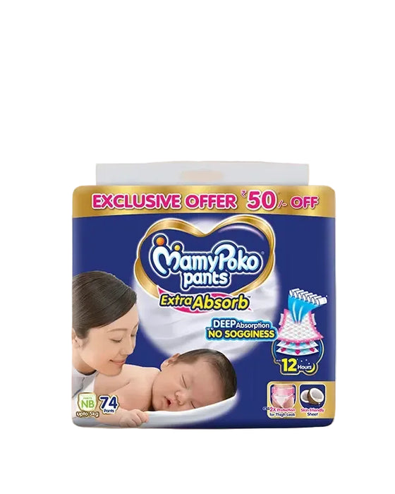 MamyPoko Pants Extra Absorb NB-74'S