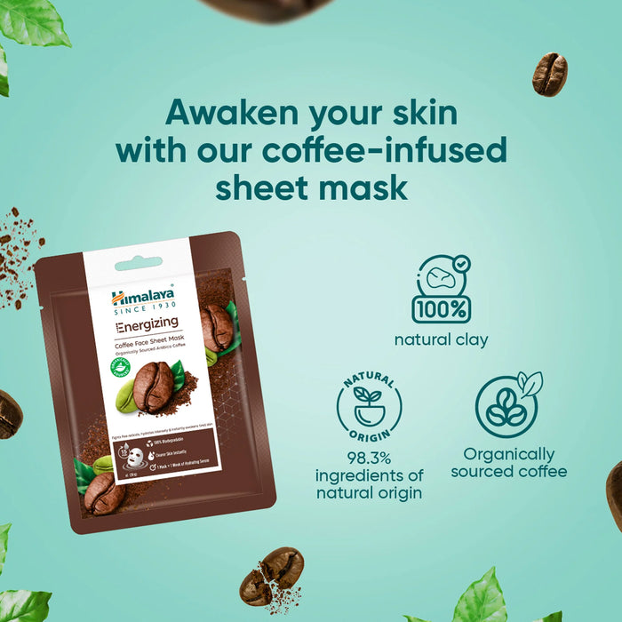 Himalaya Energizing Coffee Sheet Mask-30g