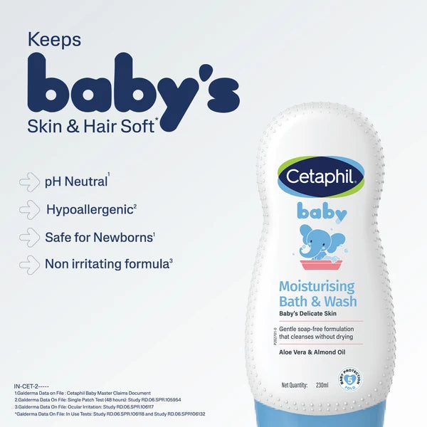 Cetaphil Baby Moisturising Bath & Wash-230ml