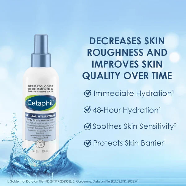 Cetaphil Optimal Hydration Body Spray Moisturizer 207ml