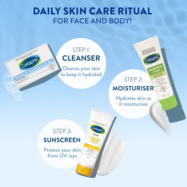 Cetaphil Cleansing & Moisturising Syndet Bar With Shea butter-75g