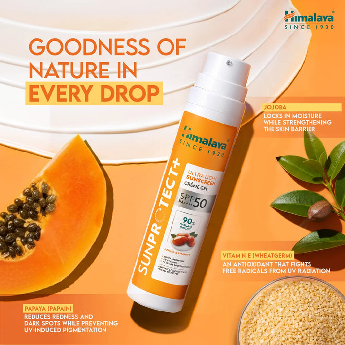 Himalaya SunProtect+ Ultra-Light Sunscreen Creme Gel-50g