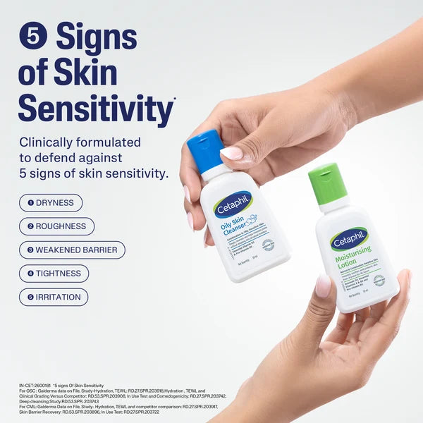 Cetaphil Travel Pack - Cleanser + Moisturiser | Combination to Oily Skin Type