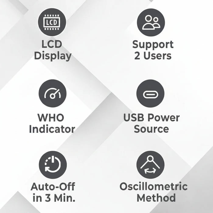 Digital BP Monitor | Automatic One-Button Operation | Large Display | Portable Design & Easy Use – OBP105
