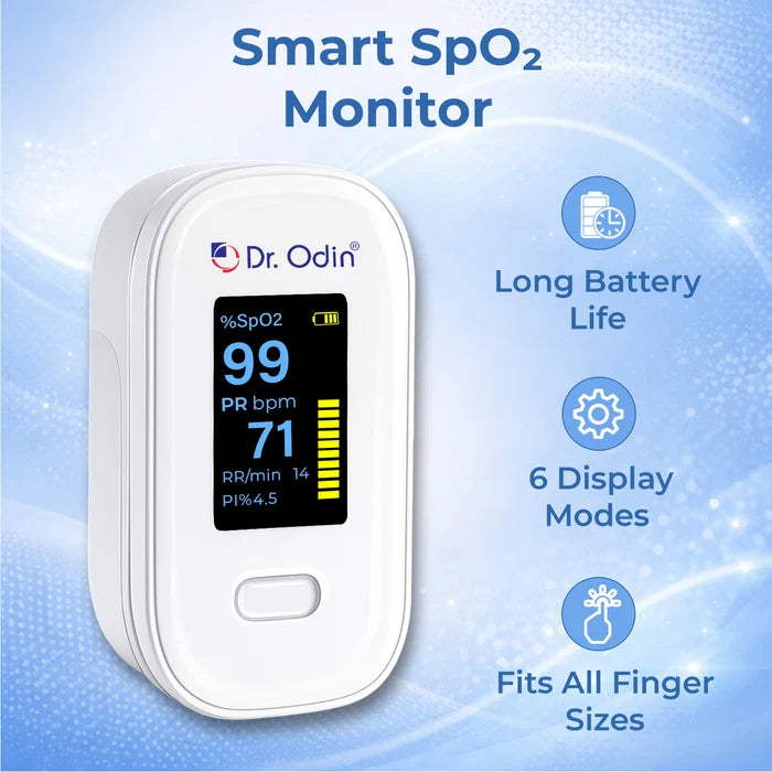 Dr. Odin Pulse Oximeter OPO103 | Smart Data Sync, Fingertip SpO₂ Monitor 3 Reviews