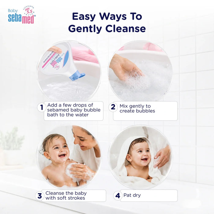 Sebamed Baby Bubble Bath|pH 5.5|With Chamomile|Soap Free|No Tears|200 ml