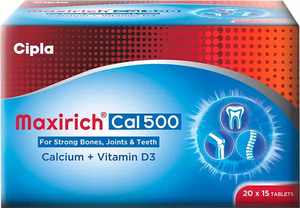 Maxirich Cal 500 Tablet 15's