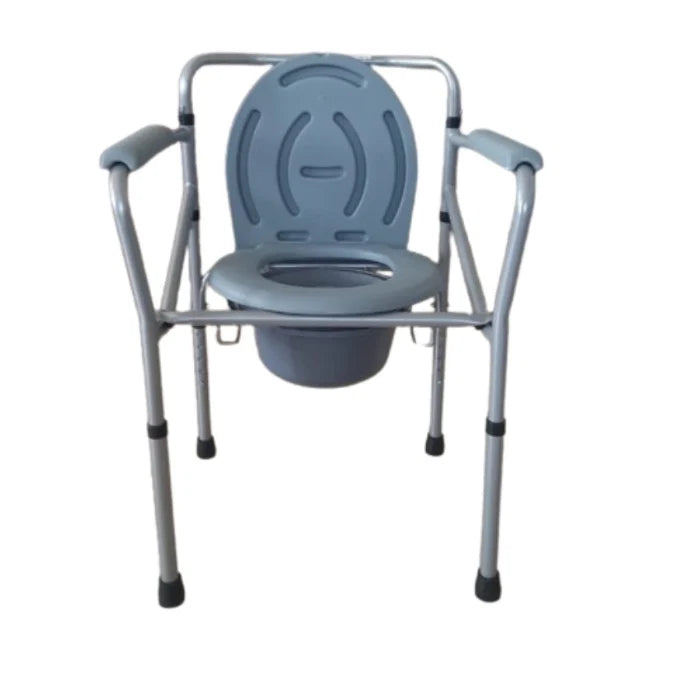Commode Chair Height Adjustable with Wheel