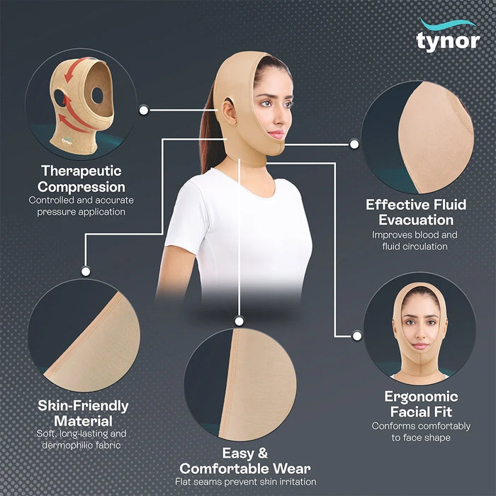 Compression Garment Face Open Hood Tynor