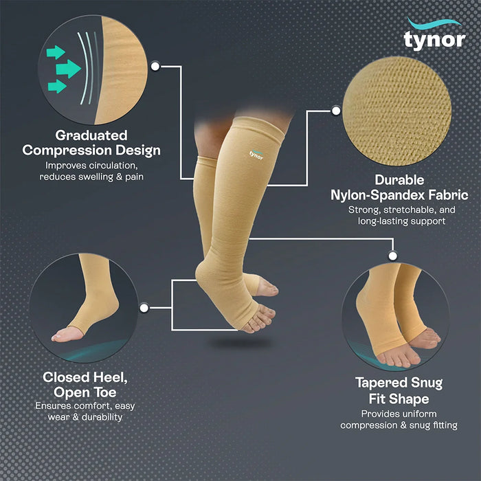 Compression Stocking Below Knee Classic Pair Tynor