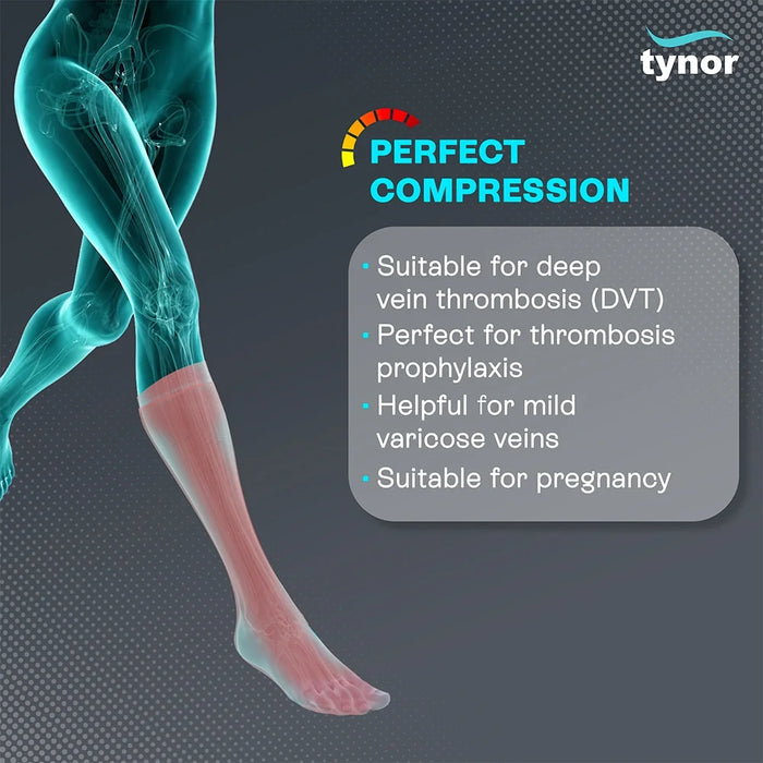 D.V.T. Stocking Knee High (Pair) Tynor