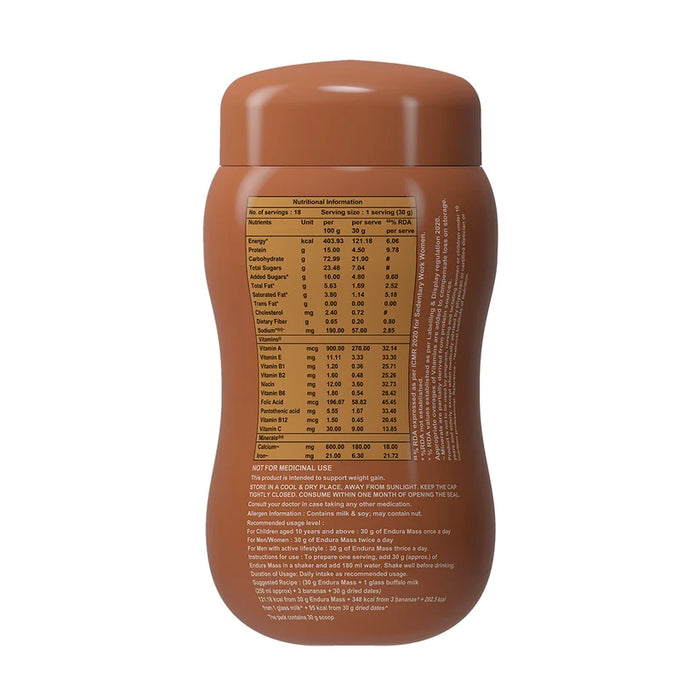 Endura Mass Weight Choco Hazelnut Flavour 550 g