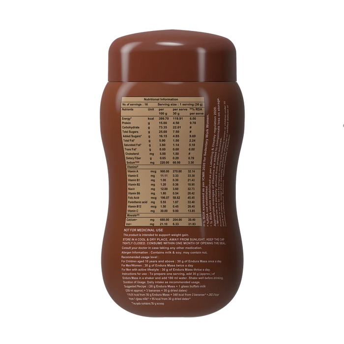 Endura Mass Chocolate - 500g
