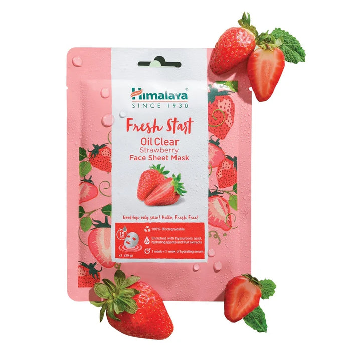 Himalaya Fresh Start Oil Clear Strawberry Face Sheet Mask-30g
