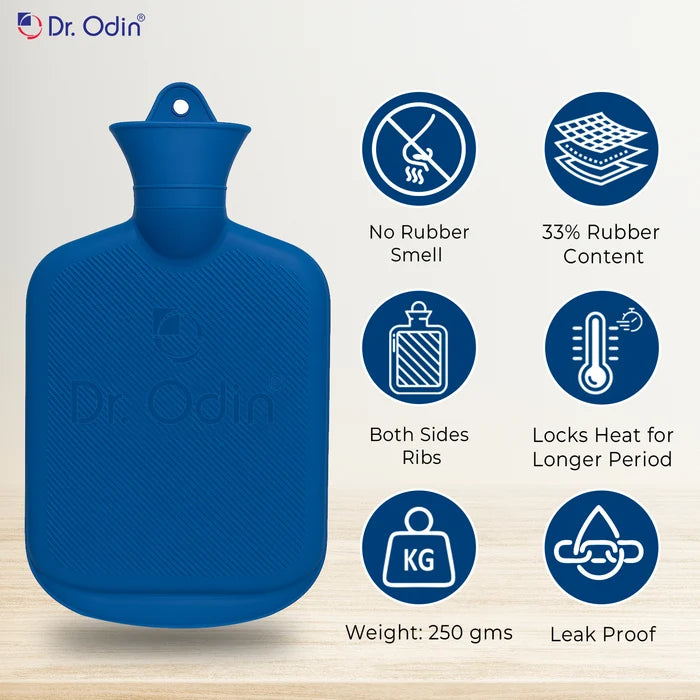 Premium Rubber Hot Water Bottle (1.75L) – Heat Therapy Bag for Menstrual, Cramp & Muscle Pain Relief