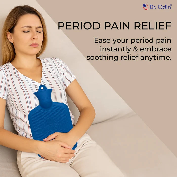 Premium Rubber Hot Water Bottle (1.75L) – Heat Therapy Bag for Menstrual, Cramp & Muscle Pain Relief