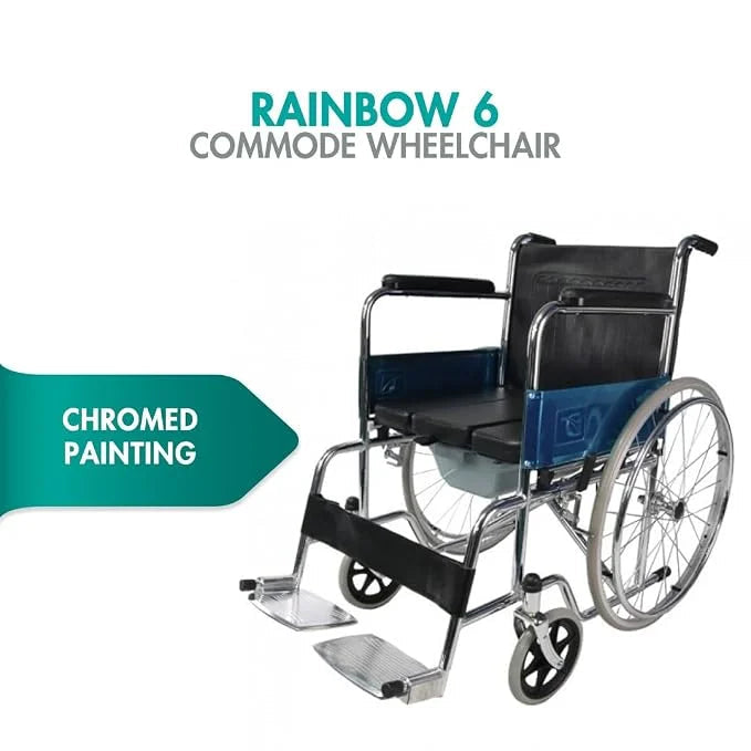 karma Rainbow 6 Commode Wheelchair 2