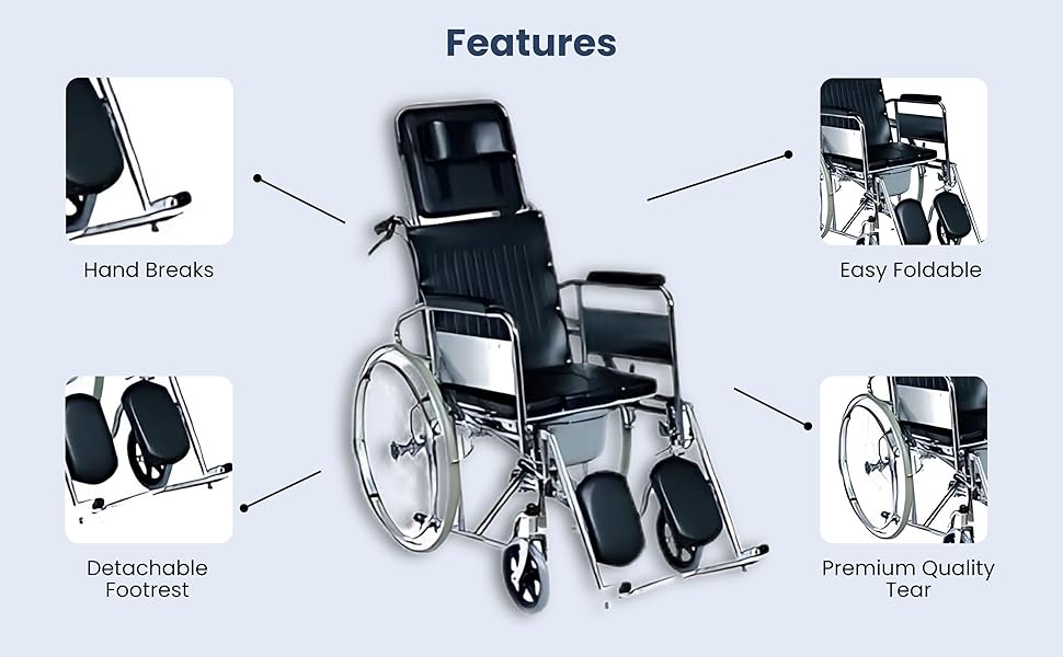 karma Rainbow 8 Commode WheelChair 5