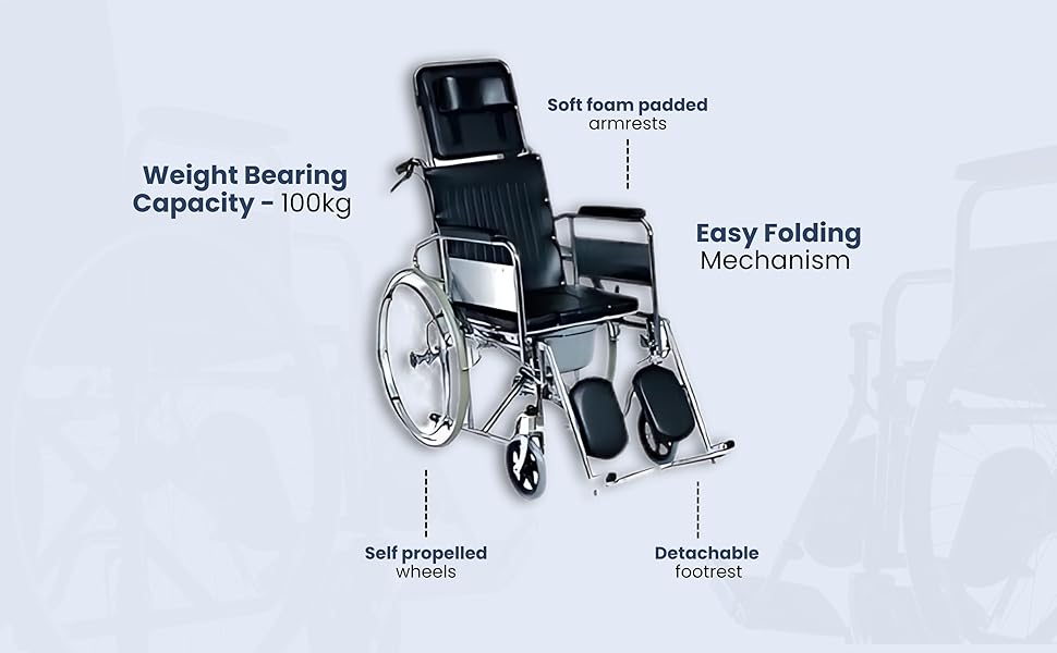 karma Rainbow 8 Commode WheelChair 6