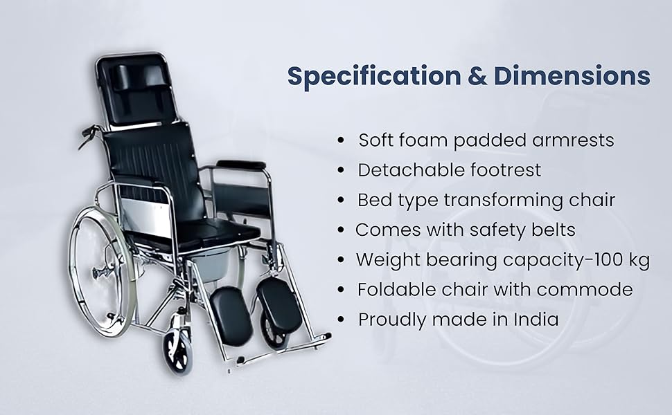 karma Rainbow 8 Commode WheelChair 7