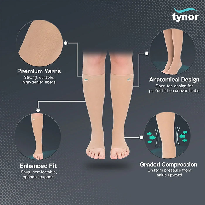 Medical Compression Stocking Knee High Class 2 (Pair) Tynor