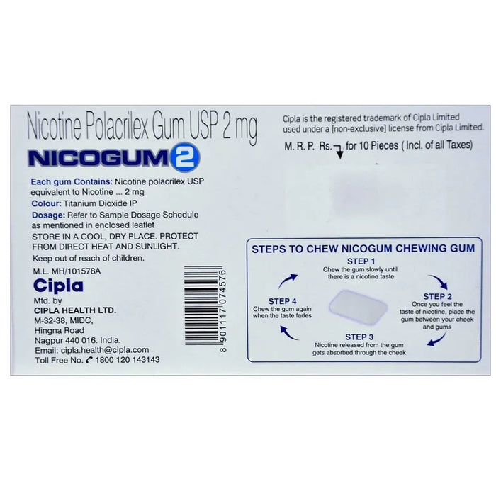 Nicogum 2 mg Freshmint Sugar Free