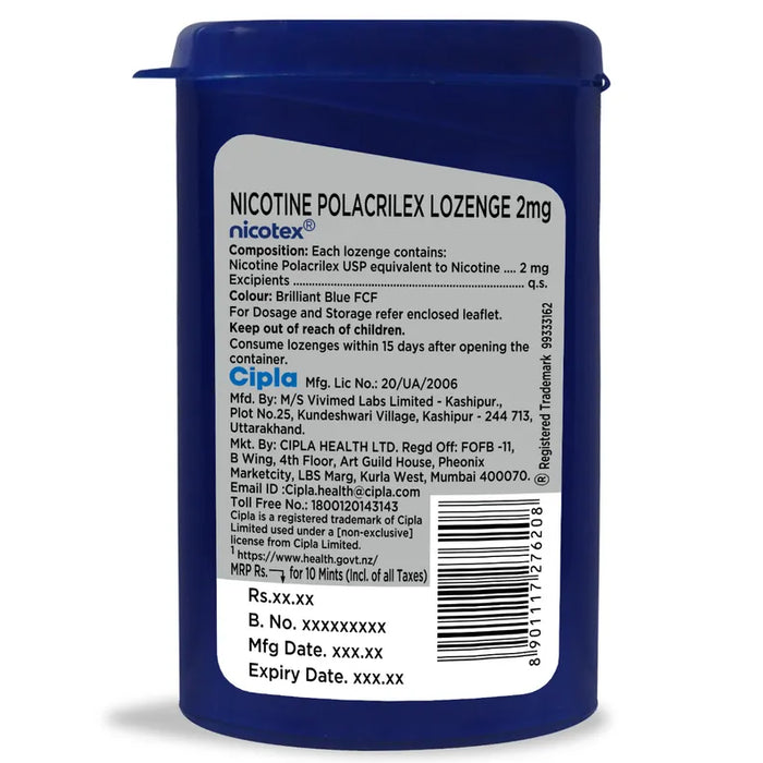 Nicotex 2mg Mint Plus - Flavour Nicotine Gums
