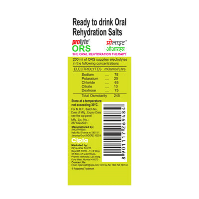 Prolyte Ors Nimbu Paani Ready To Drink 200Ml