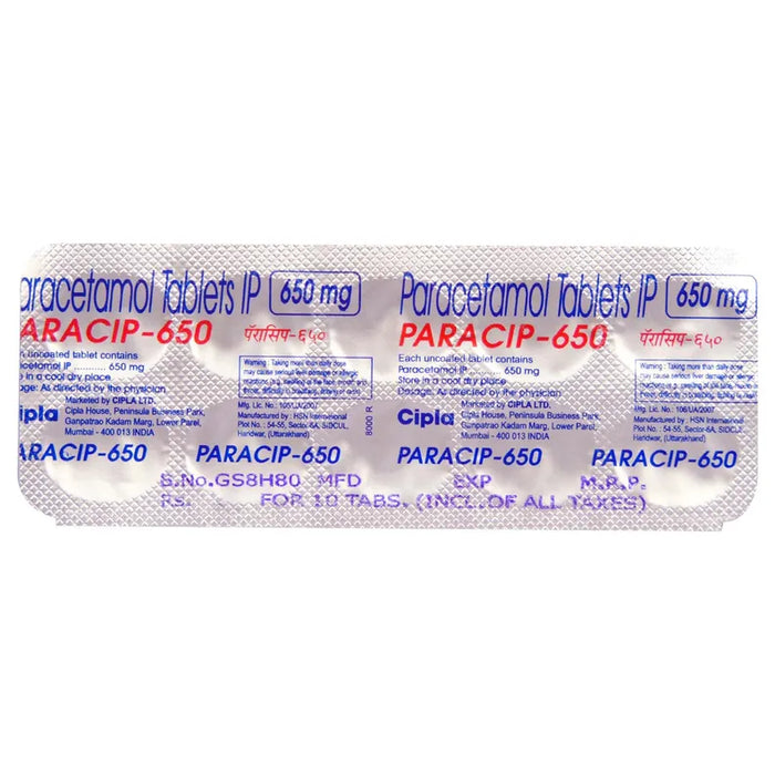 Paracip-650 Tablet