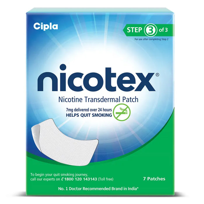 Nicotex 7mg Nicotine Transdermal Patches, 7 Count