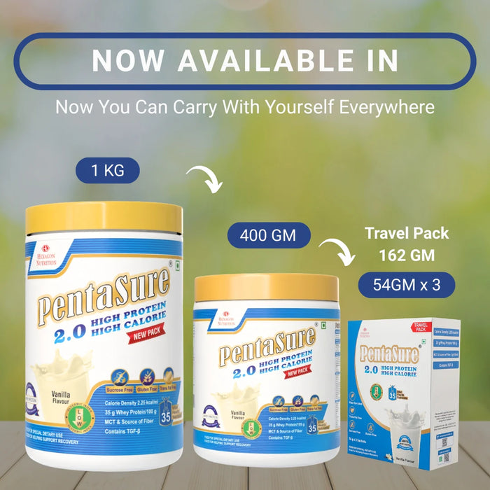 PentaSure 2.0 | High Protein Weight Gain & Lean Muscle Nutrition | Vanilla | 400g