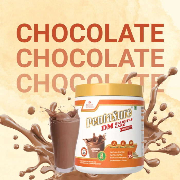 PentaSure DM Diabetes Care | High Protein Low GI Nutrition for Blood Sugar Management | Chocolate | 400g