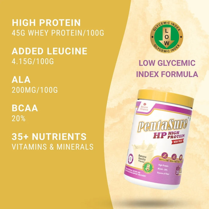 PentaSure HP | High Protein Whey Nutrition | Banana Vanilla | 1kg
