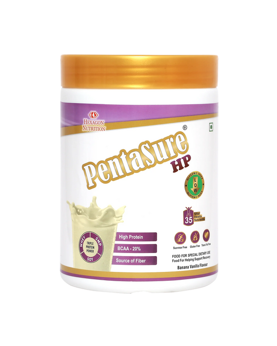 PentaSure HP | High Protein Whey Nutrition | Banana Vanilla | 1kg