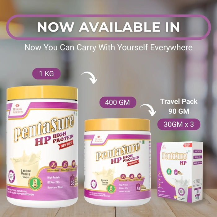 PentaSure HP | High Protein Whey Nutrition | Banana Vanilla | 1kg