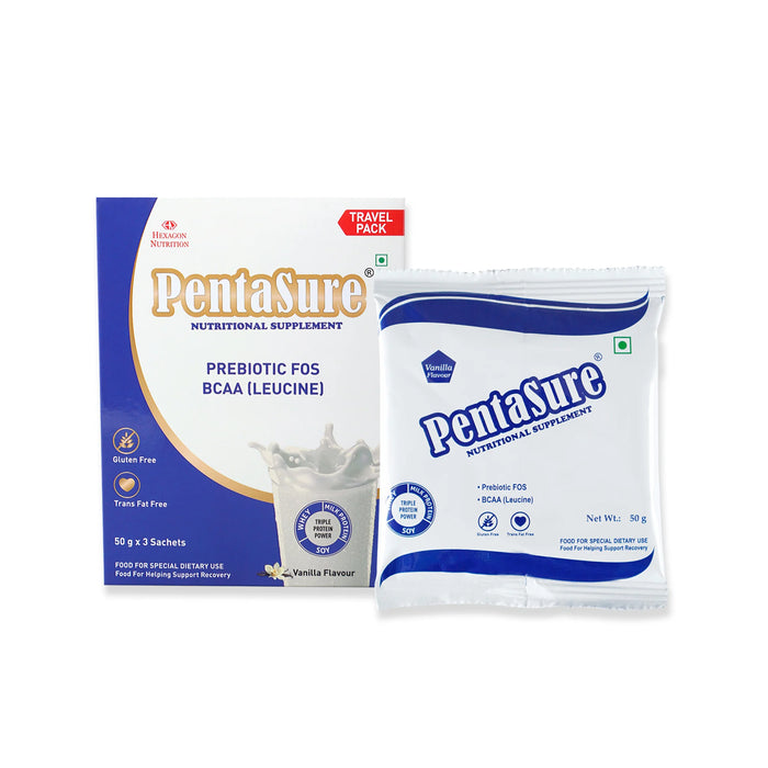 PentaSure Nutritional Supplement | Balanced Daily Nutrition for Energy, Immunity & Muscle Health | Vanilla | 150 gm