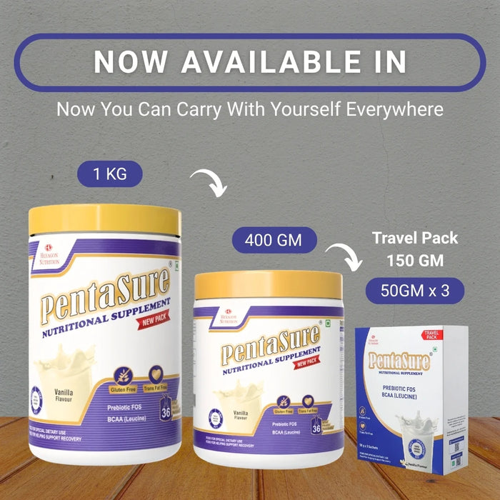 PentaSure Nutritional Supplement | Balanced Daily Nutrition for Energy, Immunity & Muscle Health | Vanilla | 1 kg