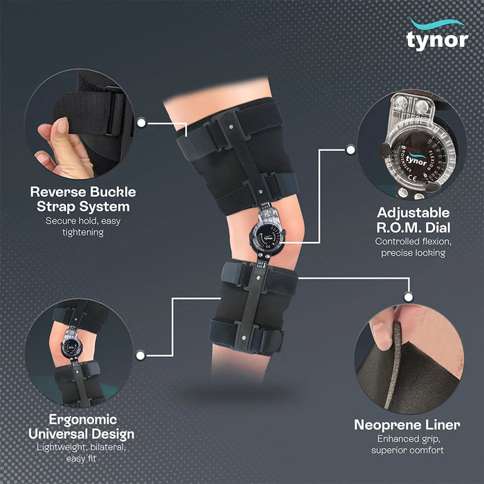 R.O.M. Knee Brace 22"/56cm Tynor